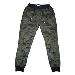 Paper Denim Cloth mens camouflage drawstring sweat pants with pockets size large